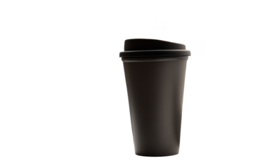 Sleek Black Disposable Coffee Cup Mockup Perfect for Branding and Design Projects