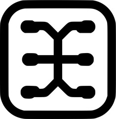 Circuit grid with connection points encased