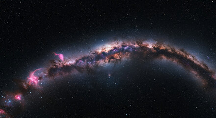 The deep, boundless universe: brilliant constellations, glowing clouds of interstellar dust, and the majestic Milky Way arching across the sky, with no planets or artificial objects in sight