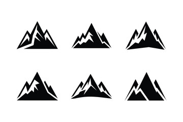 Stylized Mountain Landscape Silhouette