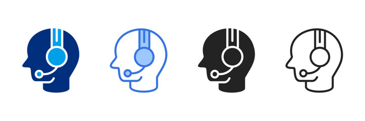 Customer Service  Icon Set Different Style Collection 