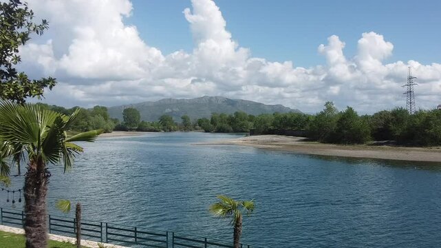 Buna river and surrounding of Shkodra lake in Alabnia
