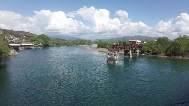 Buna river and surrounding of Shkodra lake in Alabnia