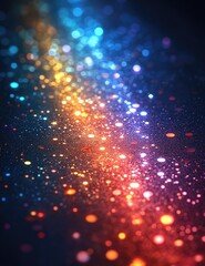 Obraz premium Vibrant, colorful abstract pattern of light streaks.