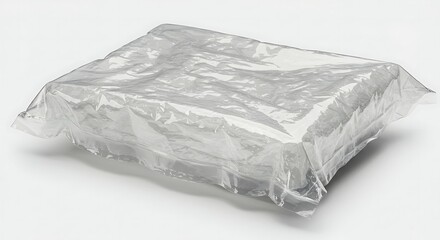 Transparent Package Wrapped in Plastic Packaging Materials with Shiny Appearance
