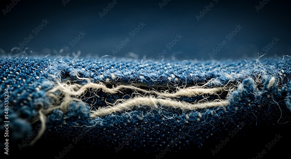 Poster microscopic view of a crack through a mineral with complex internal structure