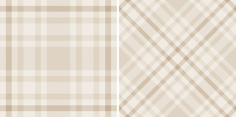 Elegant neutral plaid patterns perfect for textile design, website backgrounds, or stationery.  Subtle beige and cream tones create a calming, sophisticated aesthetic.