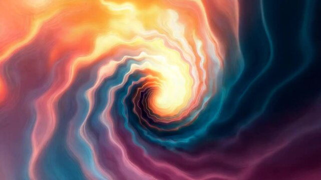 A colorful abstract swirl with a center of light