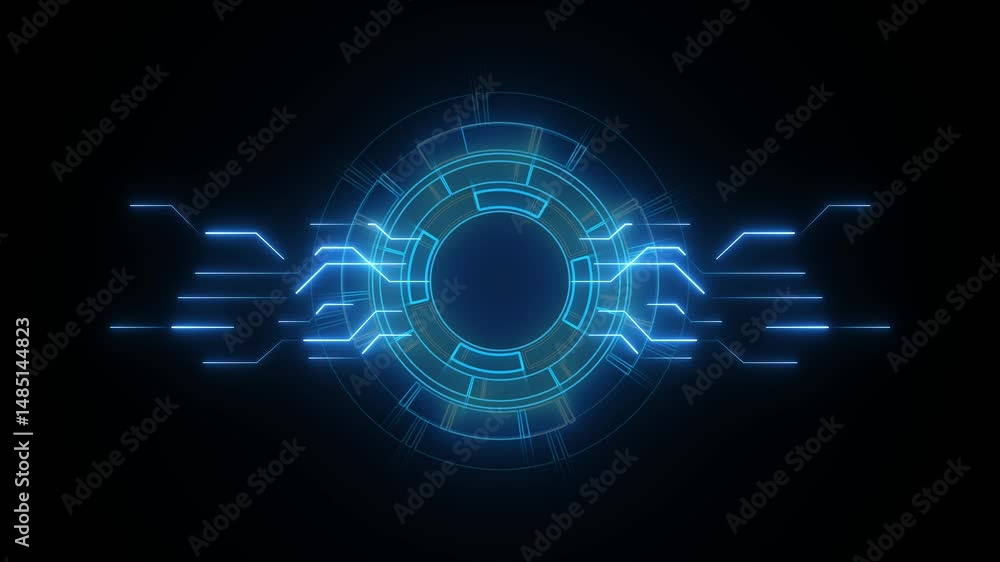 Poster businessman shows ai integration icon on virtual screen. ai artificial intelligence machine learning