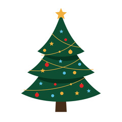 Festive Christmas Tree with Star Topper