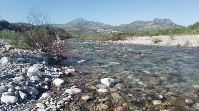 Mesi bridge and Kiri river in Albania