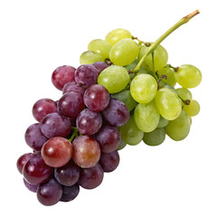 Fototapeta premium Cluster of grapes isolated on a transparent background