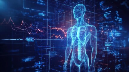 AI-enhanced Medical Diagnostics Analyzing Futuristic