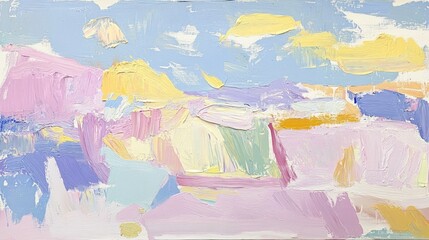 Fototapeta premium Abstract landscape painting