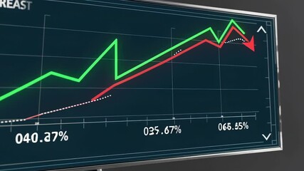 Rising Green and Red Line Graph