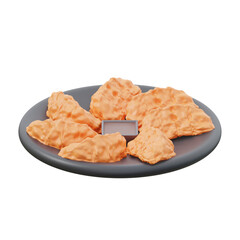 Asian Food 3D icon illustration