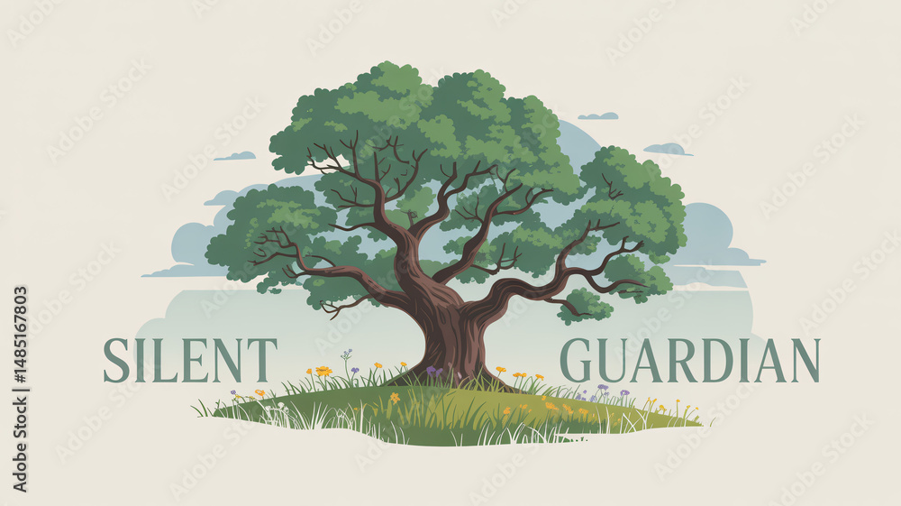 Poster vector image of trees