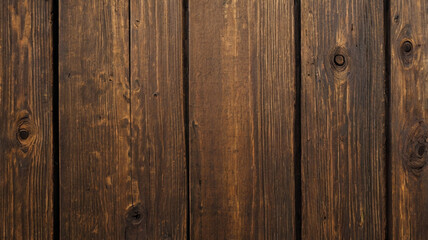 Fototapeta premium Rustic Wood Planks Background: Dark Brown Wooden Wall Texture