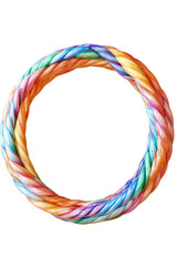 Isolated Colorful Twisted Rope Circle