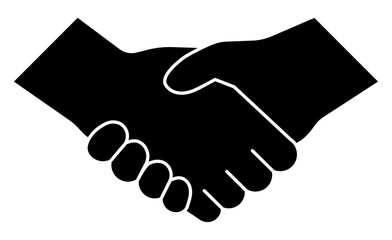 握手のシルエット