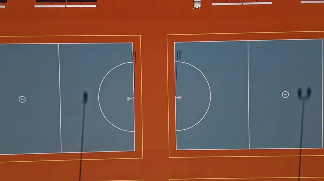 Top view of multiple netball courts in Canberra