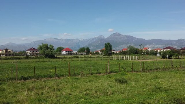 panorama in Shkodra region , Albania