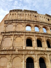 Naklejka premium The main attraction of Rome is the ancient Colosseum