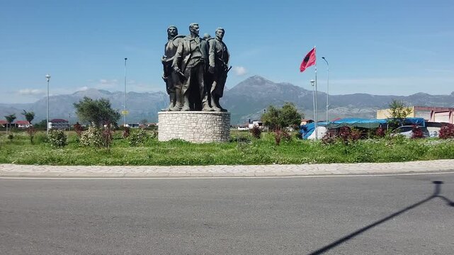 panorama in Shkodra region , Albania