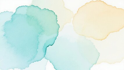 Obraz premium Abstract Watercolor Blots in Pastel Colors