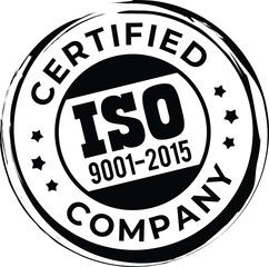 Certified ISO 9001-2015 Company Seal | Quality Assurance Standard Compliance for Business and Manufacturing