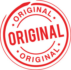 Original Stamp in Red Circle | Quality Assurance Seal for Authenticity Verification, Product Guarantee and Legal Documentation