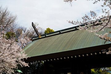 Yasukuni Shrine Gate in Tokyo, Japan. 　靖国神社の門。神門。東京都