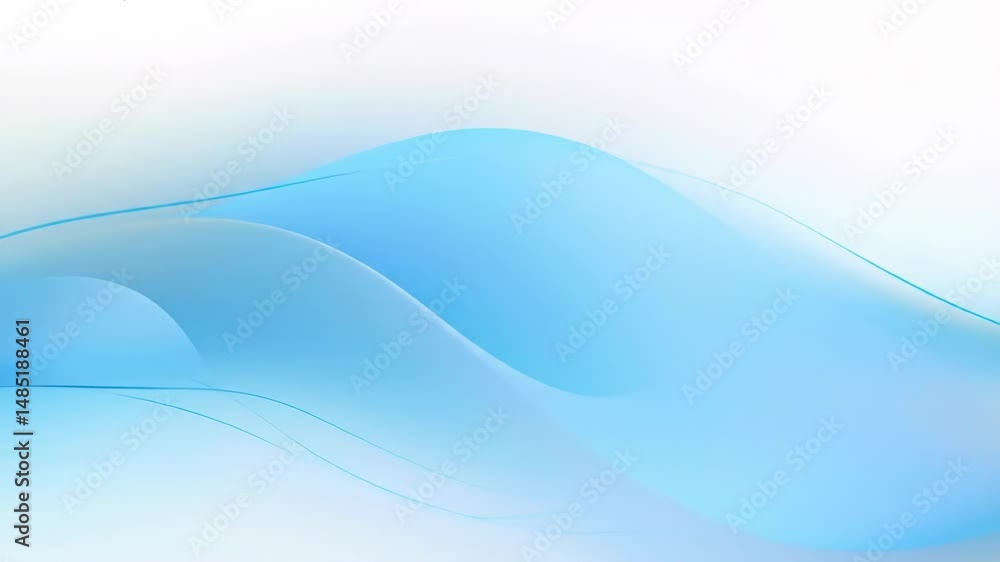 Poster abstract blue wave design with smooth curves and light effects for background