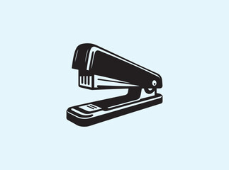 Silhouette Illustration of a Stapler