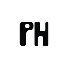 PH monogram logo design letter text name symbol monochrome logotype alphabet character simple logo
