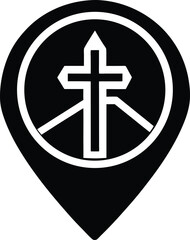 Obraz premium distance signpost icon vector illustration