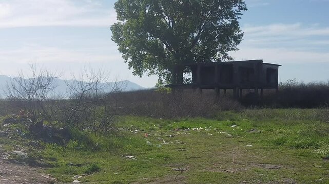 panorama in Shkodra region , Albania