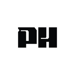 PH monogram logo design letter text name symbol monochrome logotype alphabet character simple logo