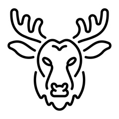 An outline style icon of moose deer