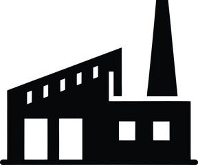 Factory Building Icon Vector Illustration