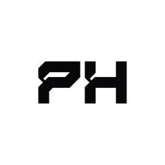 PH monogram logo design letter text name symbol monochrome logotype alphabet character simple logo