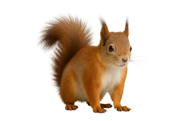 Fototapeta premium Side view of a red squirrel