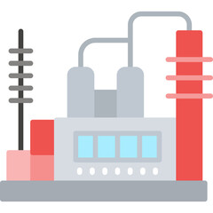 Refinery Icon Vector Element