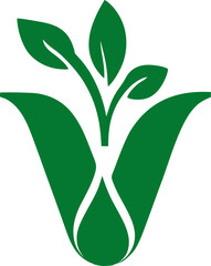 Green leaf ecology nature element vector icon, Leaf Icon, green leaf ecology nature element vector