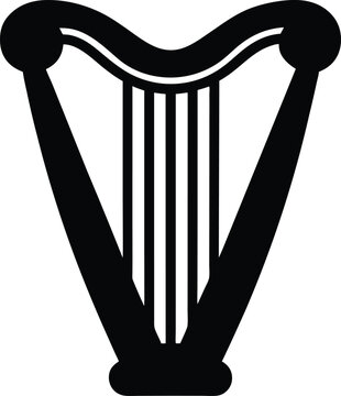 recommend clip art: harp icon vector illustration