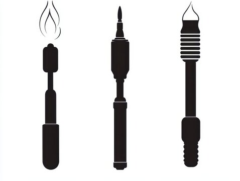 Three distinct handheld tools with unique tips and designs