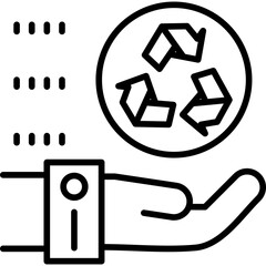 Recycled Paper Icon Vector Element