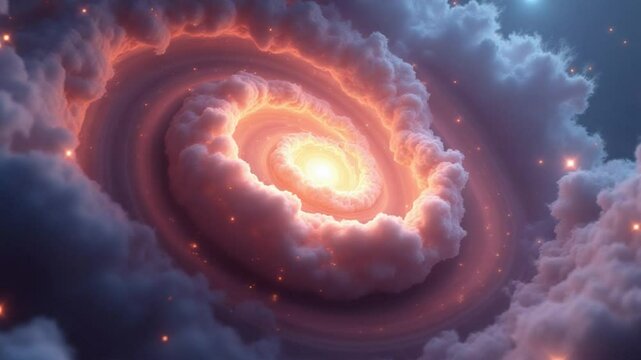 Majestic Cosmic Nebula Swirling in Space