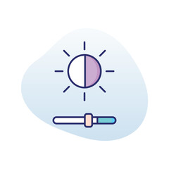 Brightness And Contrast Vector icon