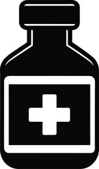 medicine bottle icon vector